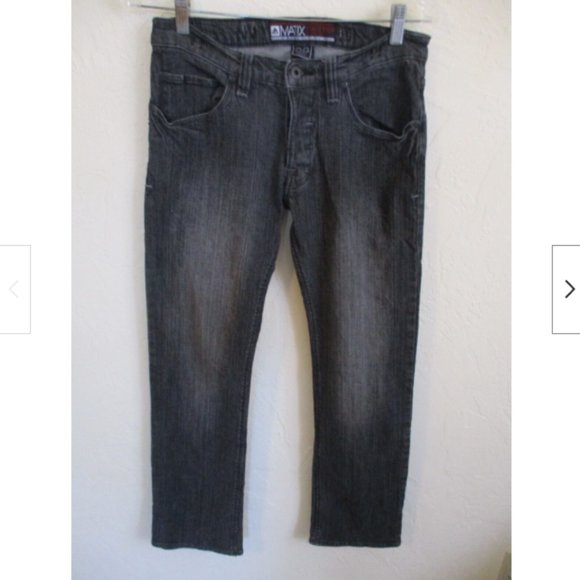 MATIX Gripper Slim Jeans Size 28 X 29 Blacktastic - Picture 1 of 6